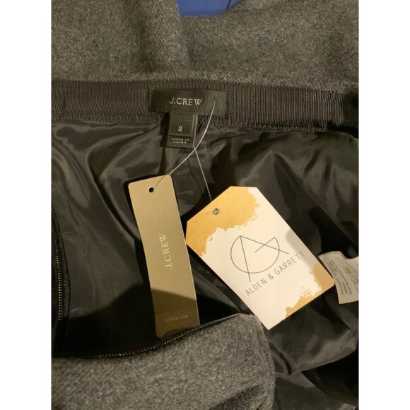 J. Crew Gray Wool Ruffle Mini Skirt, Size 2, NWT! - Picture 7 of 7